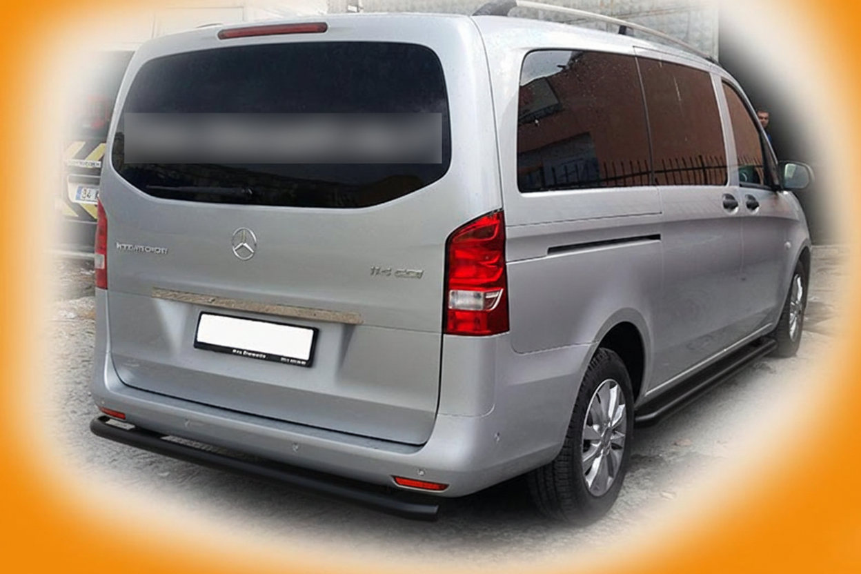 Задній захист кути AK003 Black (нерж.) 4
