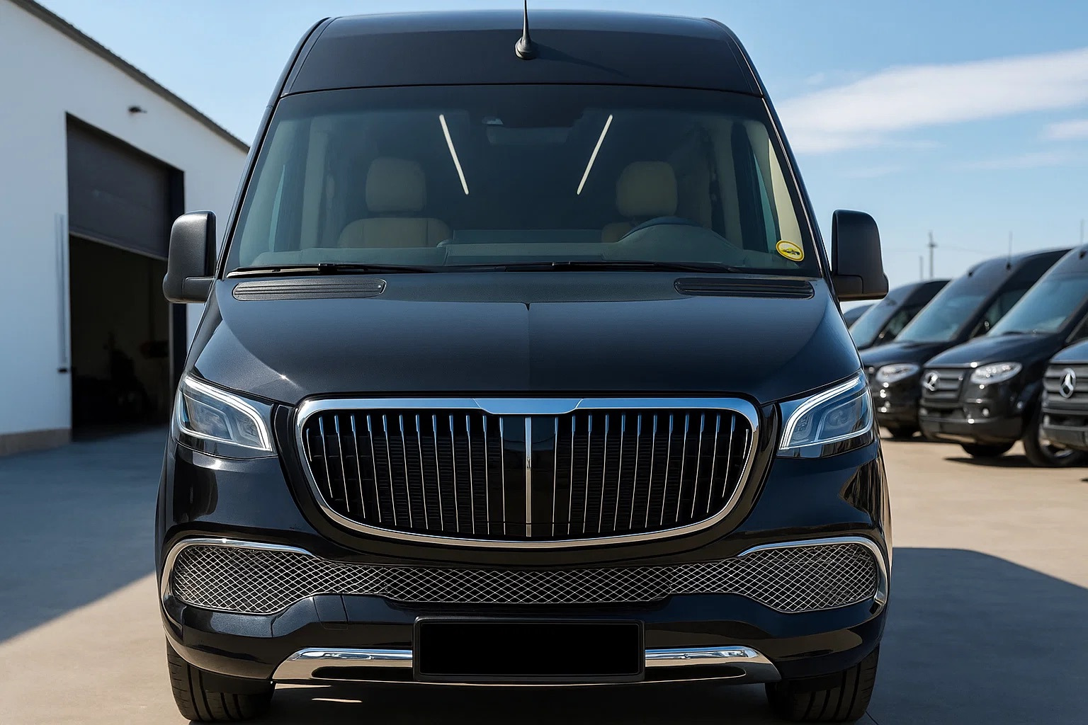 Передній бампер з решіткою (Maybach) 2