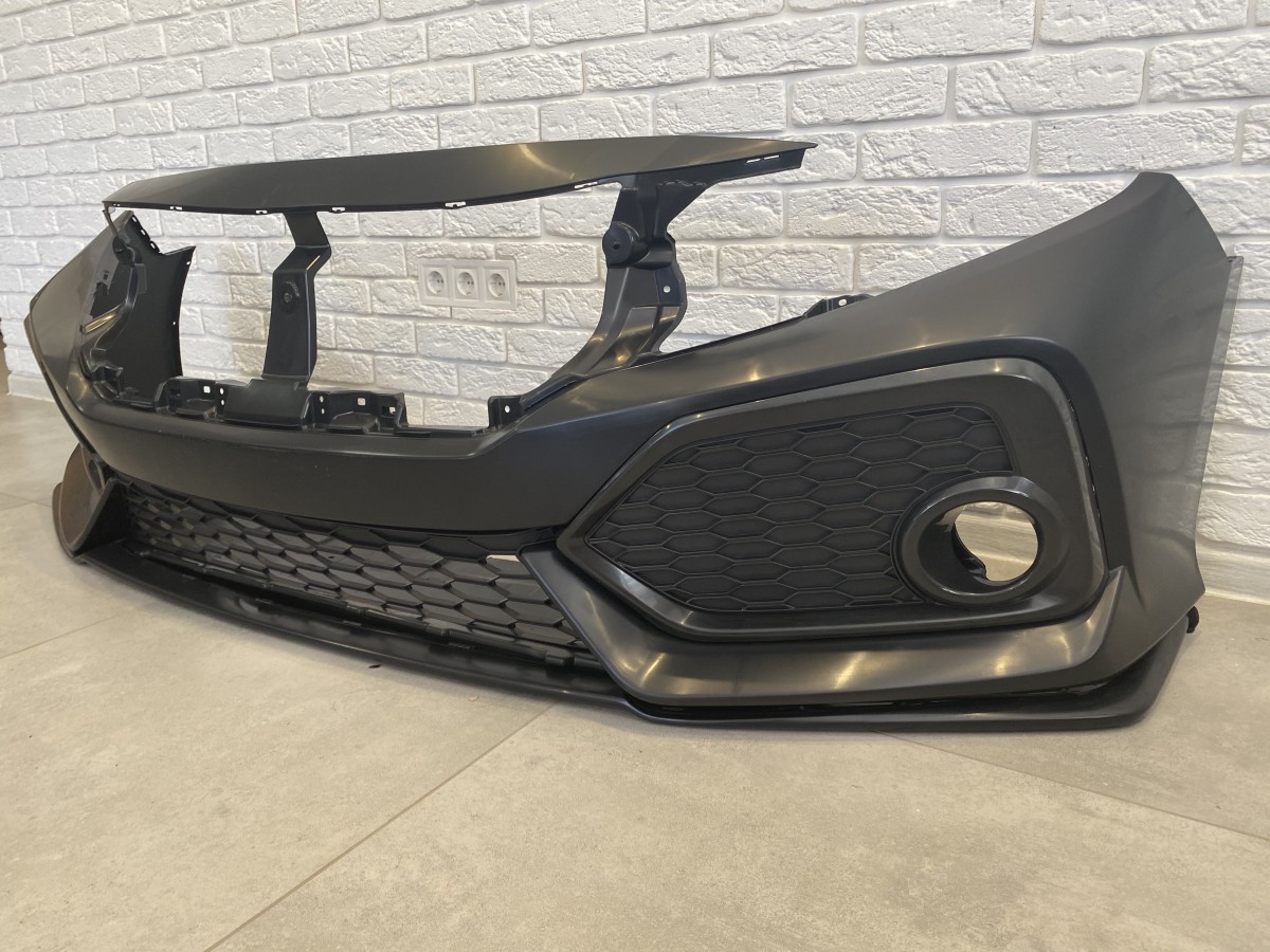 Бампер передній SI Honda Civic 4D / 5D 2016-2020 (бампер, губа, сітки) 5