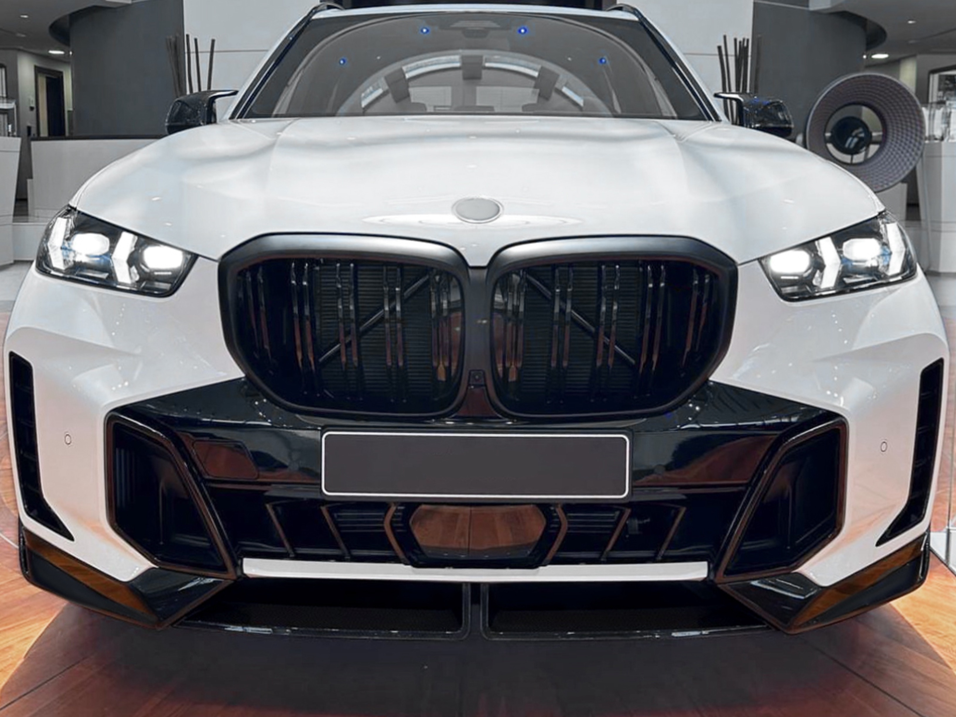 Спідниця переднього бампера M-Perfomance для BMW X5 G05 LCI 2022+ ABS пластик, чорний глянець 2
