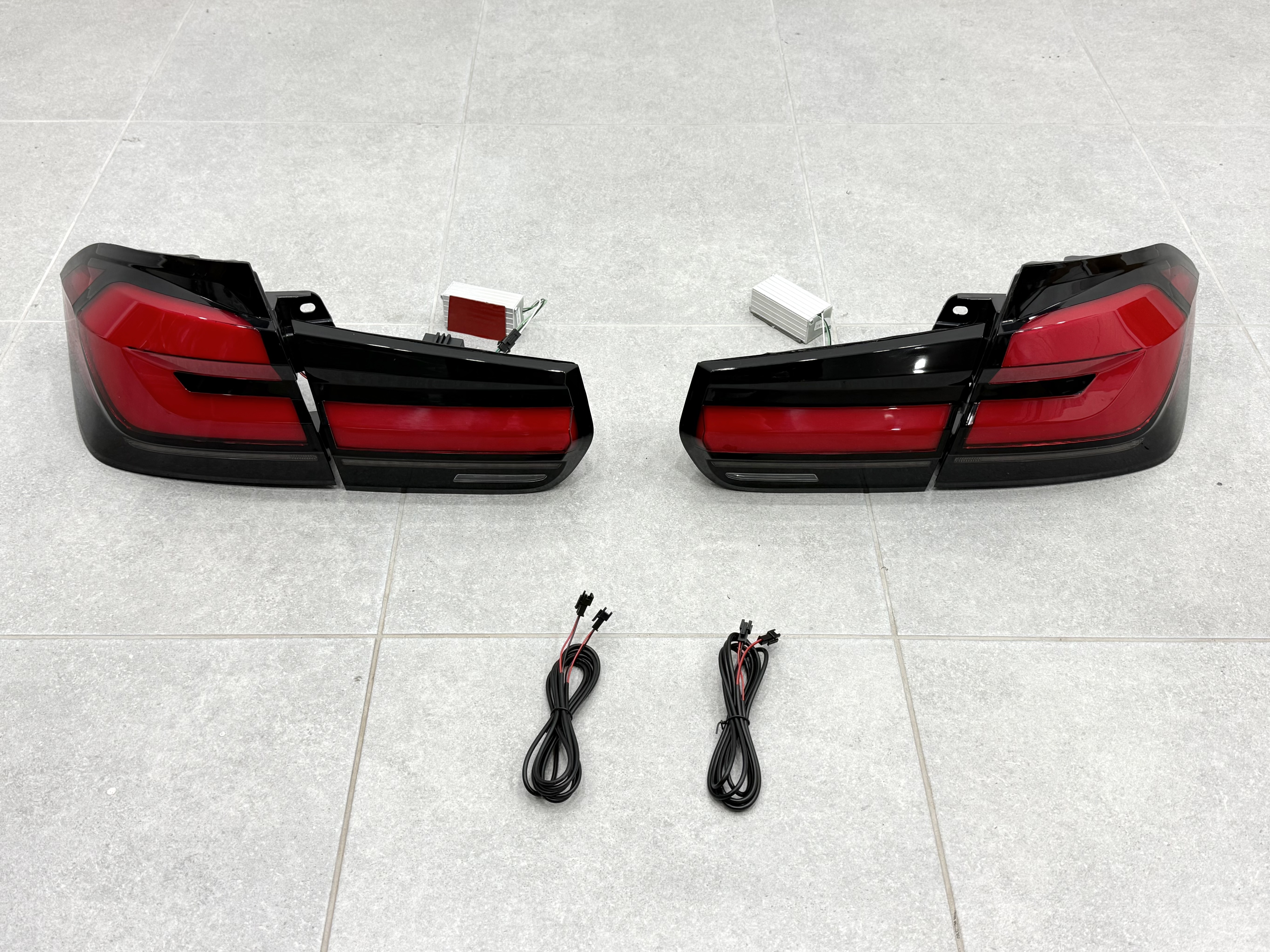 Задні LED ліхтарі стиль G30 для BMW 3 series F30 2012-2018 червоні, комплект 4шт. 2