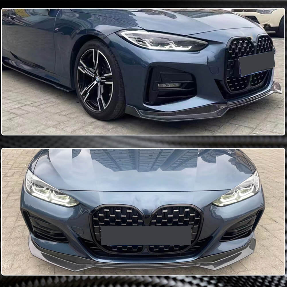 Накладка на передній бампер Lip V1 (для G22/G23 M-Sport, Карбон) 3