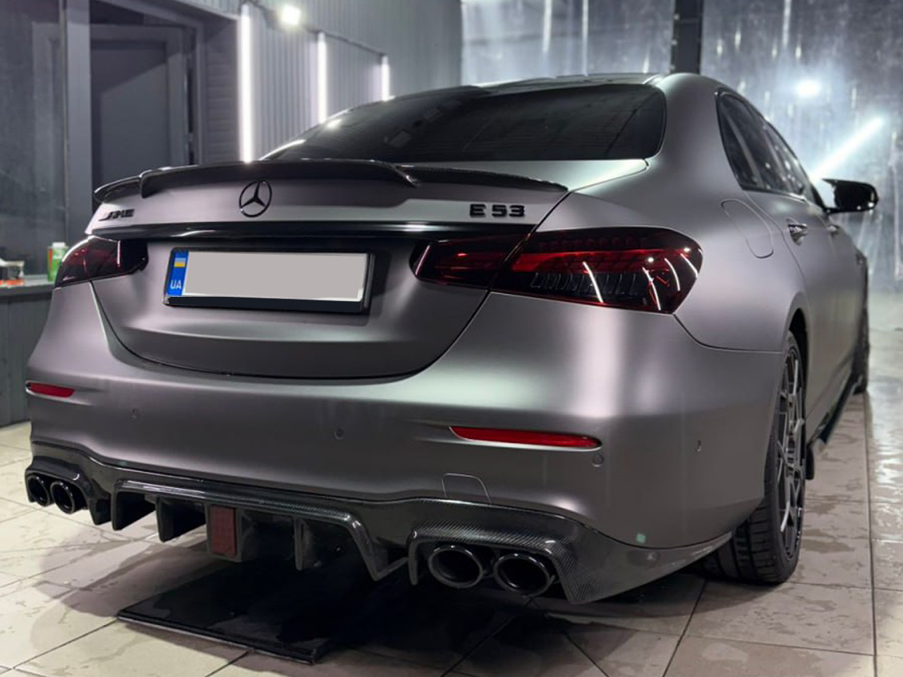 Дифузор заднього бампера (для E63 AMG 2020-2023, Карбон) 3