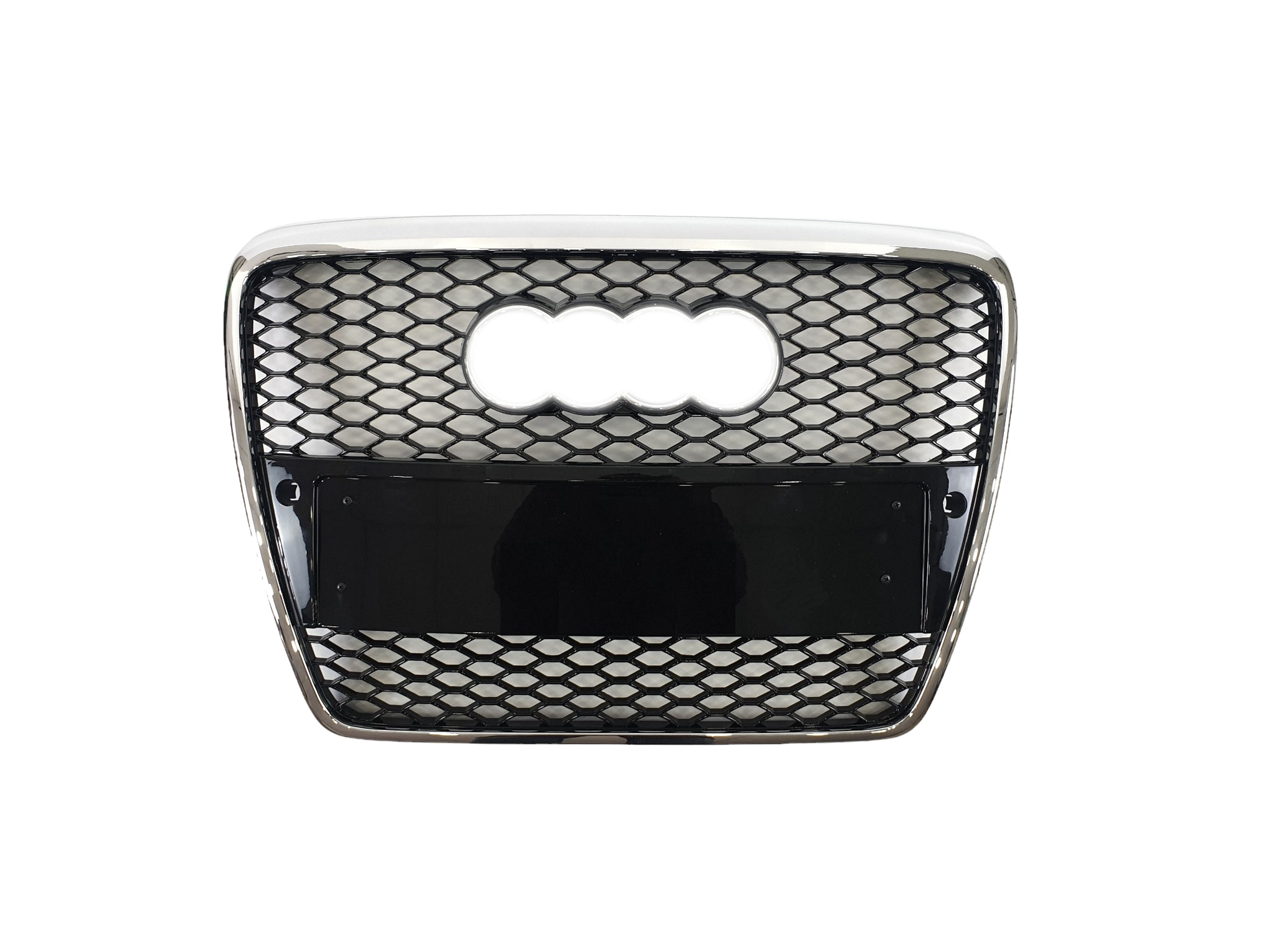 Решітка радіатора Chrome Black (в стилі RS6) під PDC на Audi A6 C6 2004-2011 року