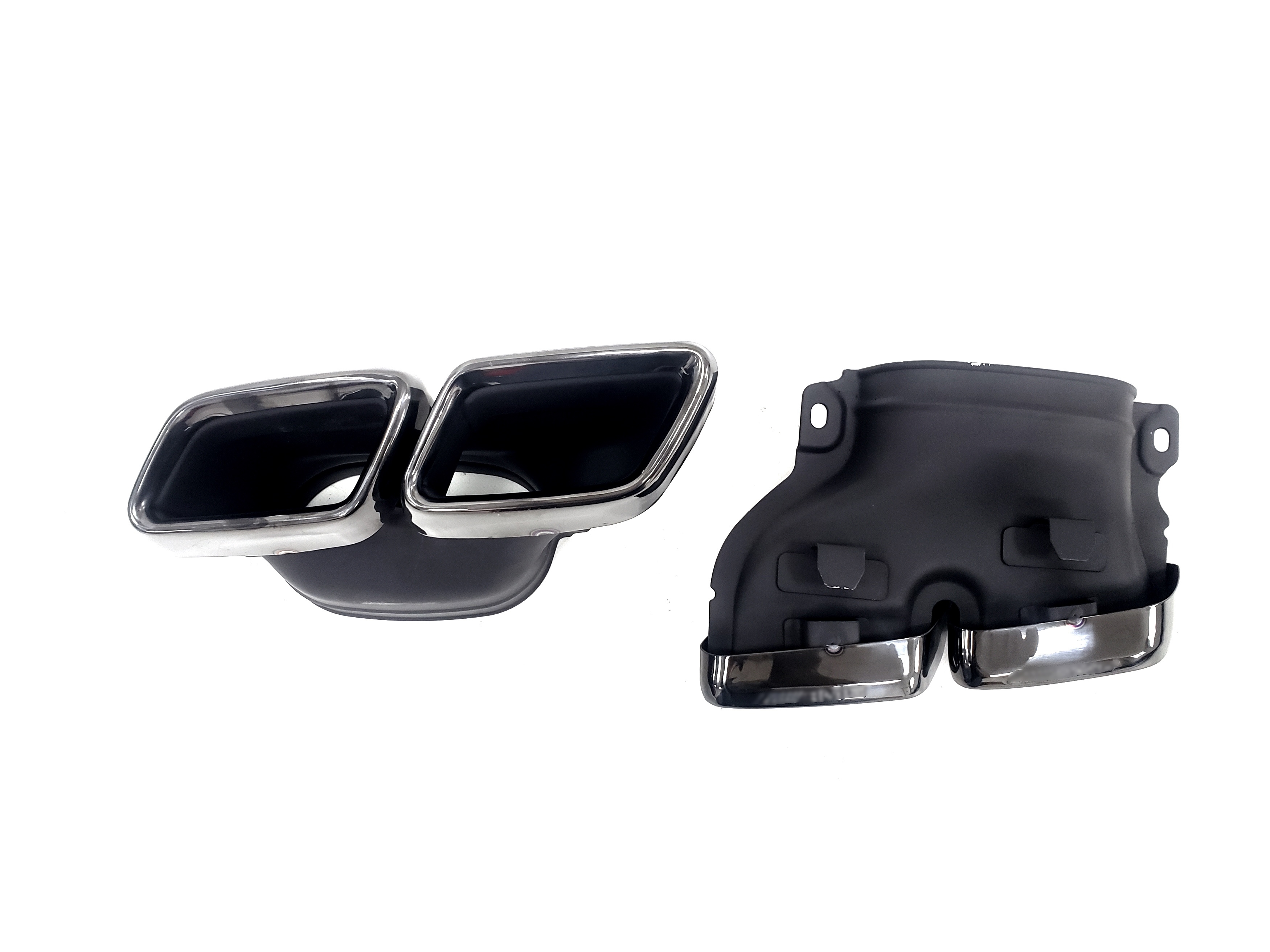 Дифузор (заднього бампера) Full Black / Black Pipe (стиль E63) Normal на Mercedes-Benz E-Class W213 2016-2020 року 4