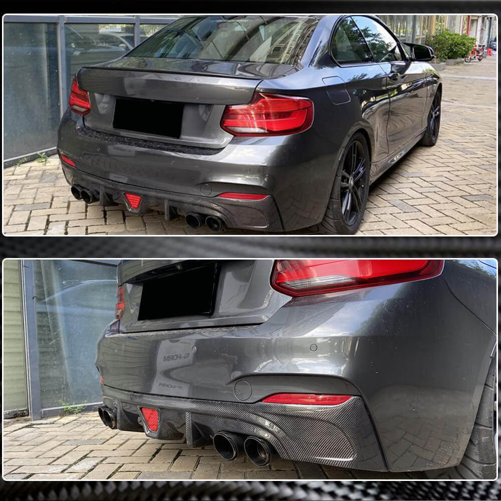 Дифузор заднього бампера V2 (для F22/F23 M-Sport, Карбон) 4