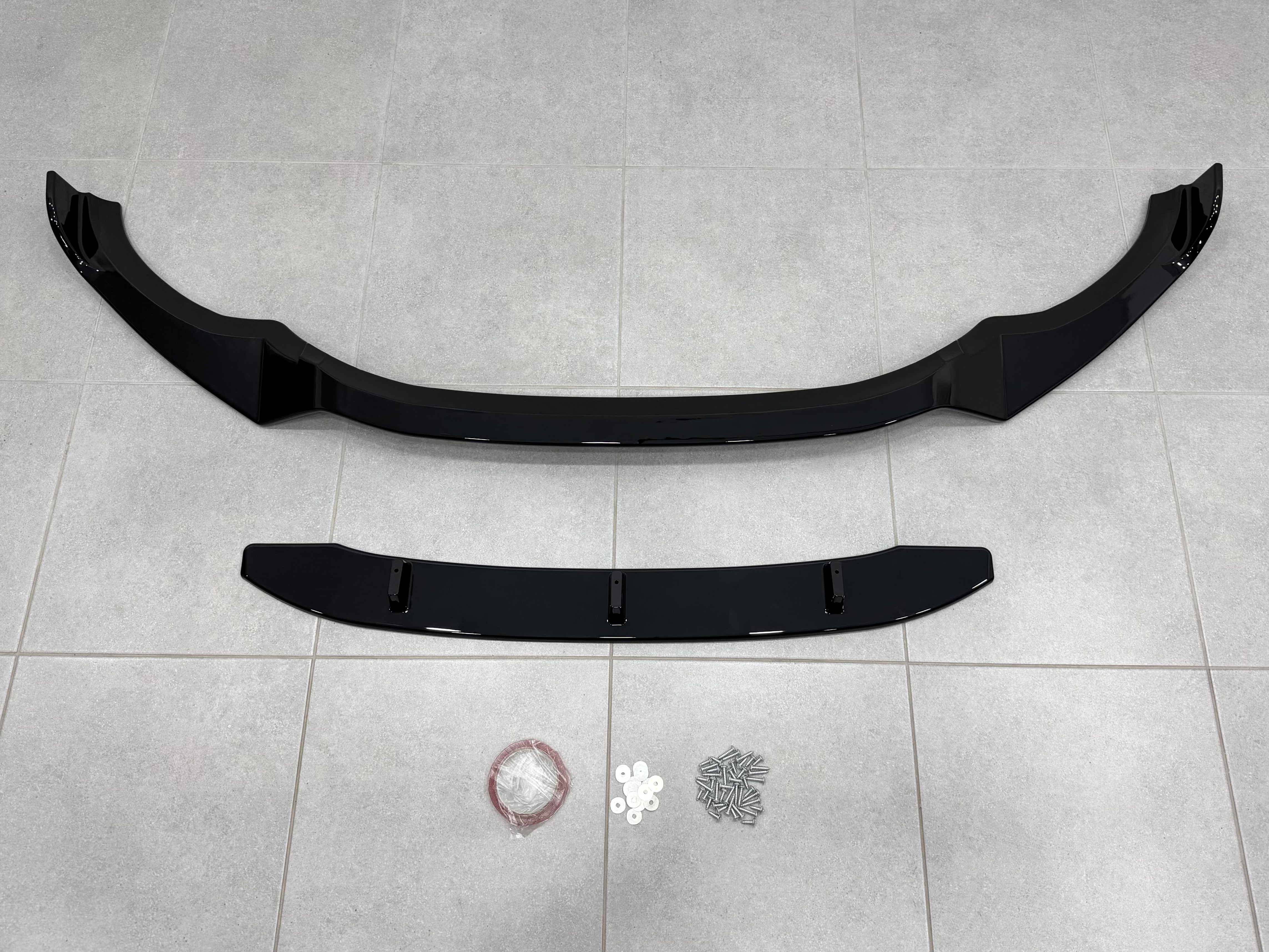Юбка накладка переднього бампера M Performance BMW X3 G01 / X4 G02 2018-2021, ABS пластик колір чорний глянец 5