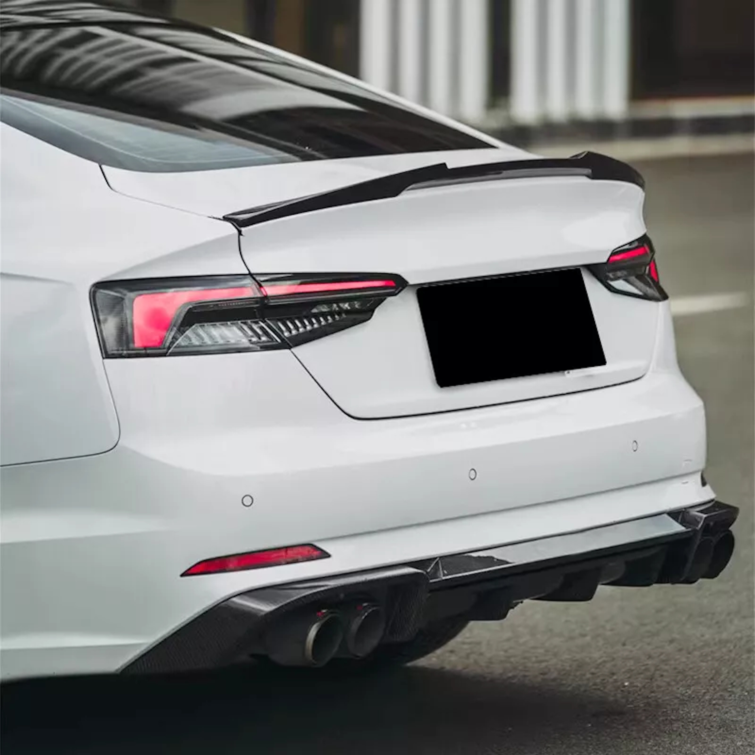 Спойлер Чорний глянець V1 на Audi A5 B9 2016-2020 року 6