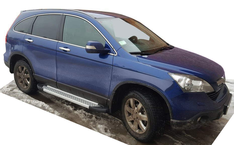 Бокові пороги Allmond Grey (2 шт., алюм.)