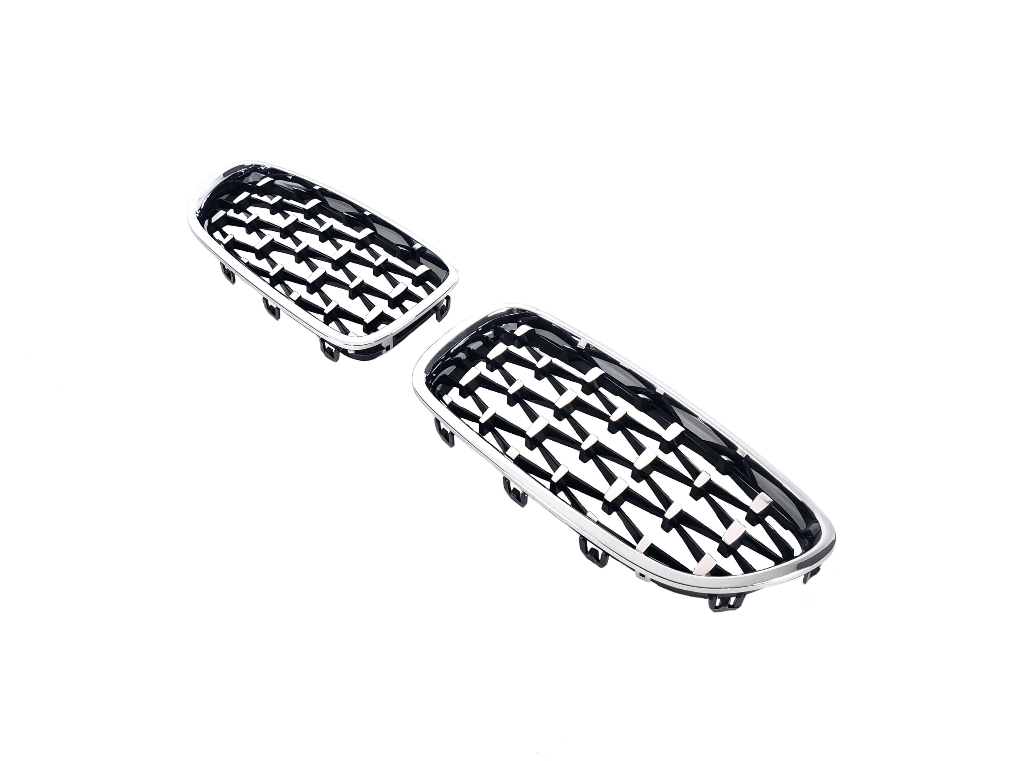 Ніздрі Diamond Silver (хром рамка) на BMW 5 Series F10 / F11 2010-2017 року 3