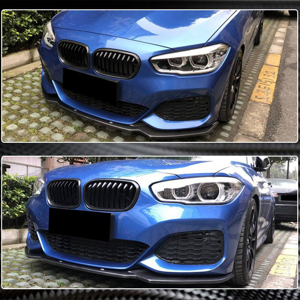 Накладка на передній бампер Lip V1 (для M-Sport 2015-2019, Карбон) 4