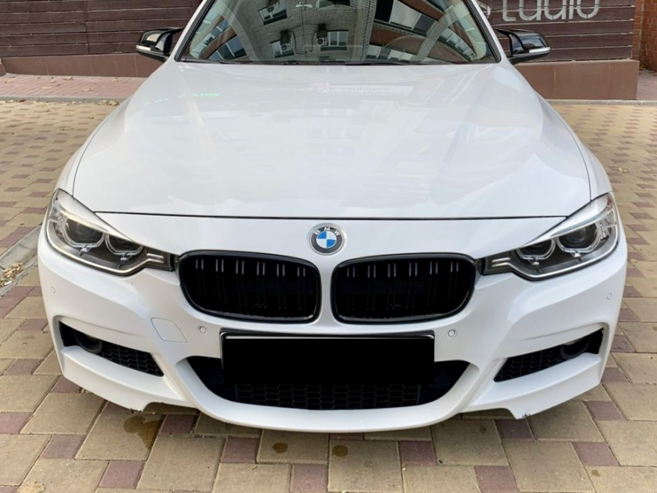 Решітки радіатора ніздрі M3 стиль BMW 3 series F30 F31 чорний глянець 2шт. 4