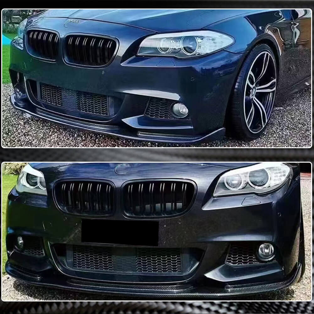 Накладка на передній бампер Lip V2 (для F10 M-Sport, Карбон) 3