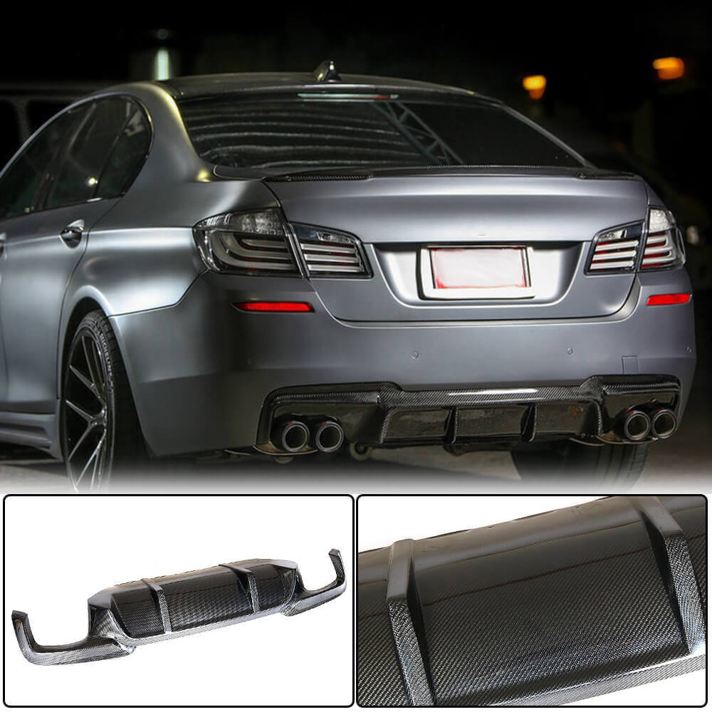 Дифузор заднього бампера V1 (для F10 M-Sport, Карбон) 2