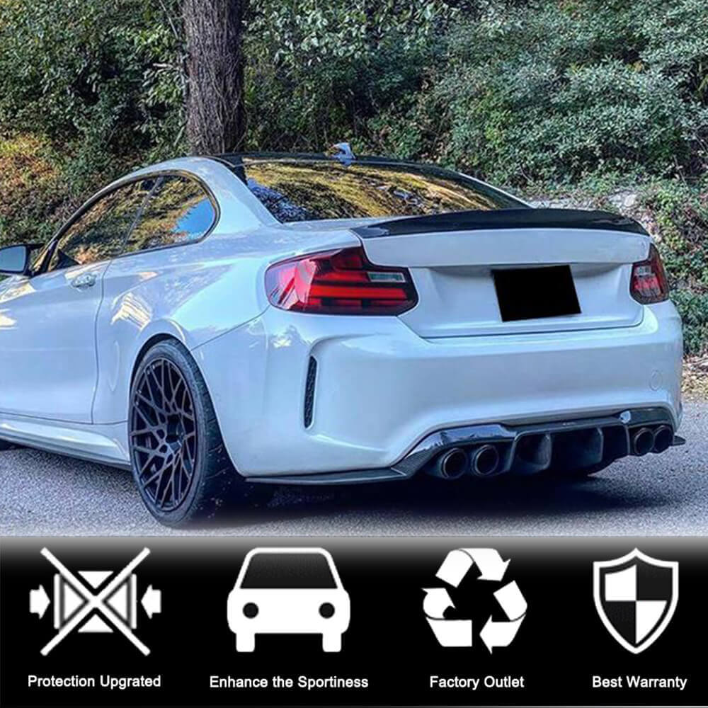 Дифузор заднього бампера V1 (для F87 M2/M2С, Карбон) 3