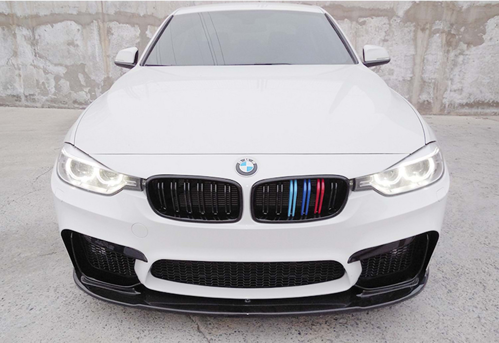 Накладка на передній бампер Lip V-1 (Для M4, чорний глянець)