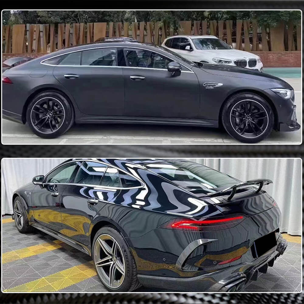 Бокові пороги (для GT53 2018-2022, Сухий карбон) 5