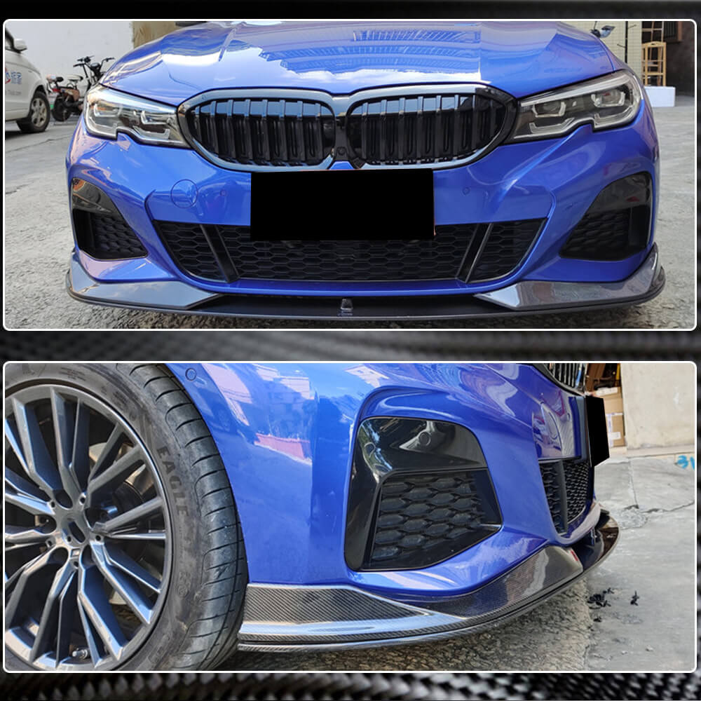 Накладка на передній бампер Lip AC-Style (для M-Sport 2018-2022, Карбон) 3