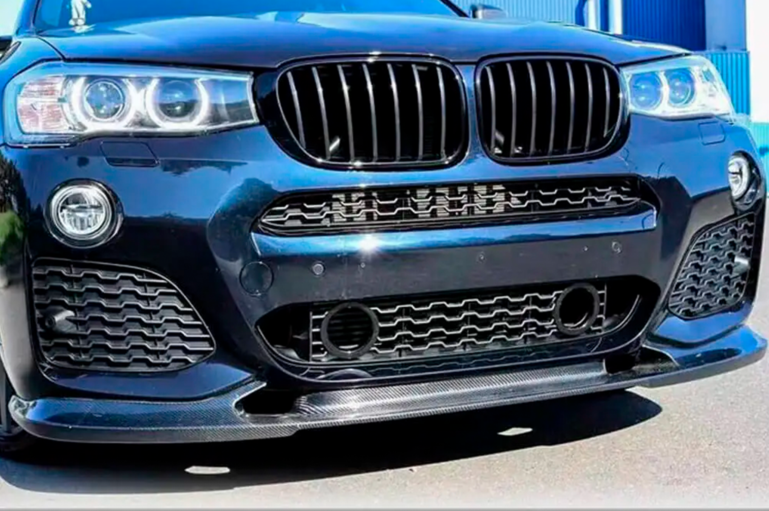 Накладка на передній бампер (для M-Sport 2014-2018, Карбон) 6