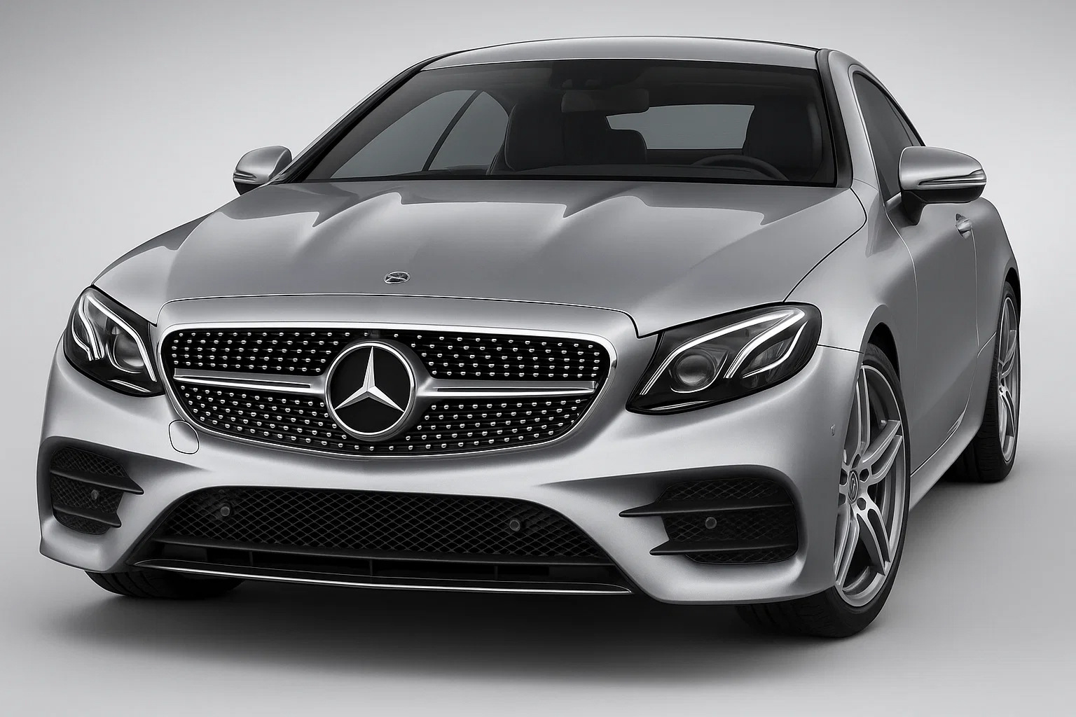 Передня решітка Diamond Silver (для Avantgarde/AMG-Line/E43 AMG/E53 AMG 2016-2020) З місцем під камеру