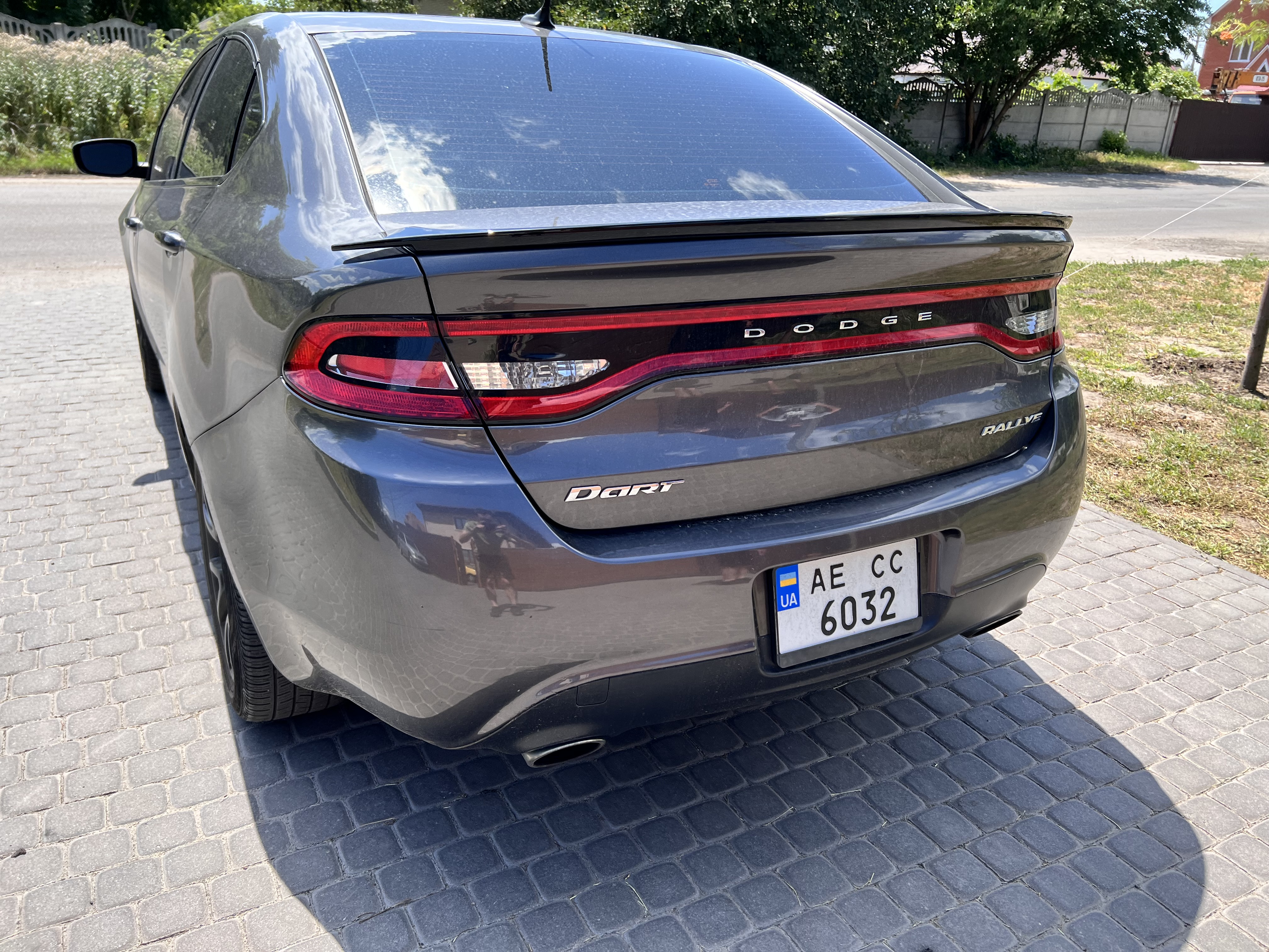 Спойлер лип SRT Dodge Dart 2012-2017 ABS пластик, колір чорний глянець 3