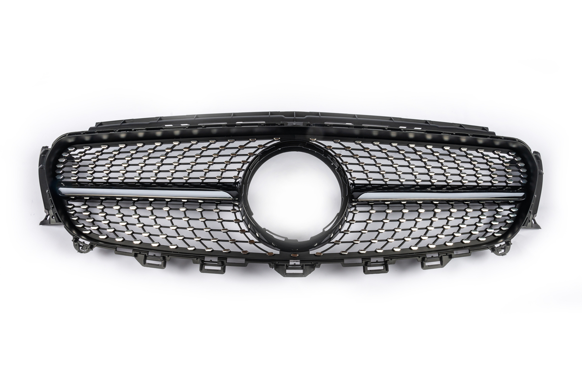 Передня решітка Diamond Black (для Avantgarde/AMG-Line/E43 AMG/E53 AMG 2016-2020) З місцем під камеру 2