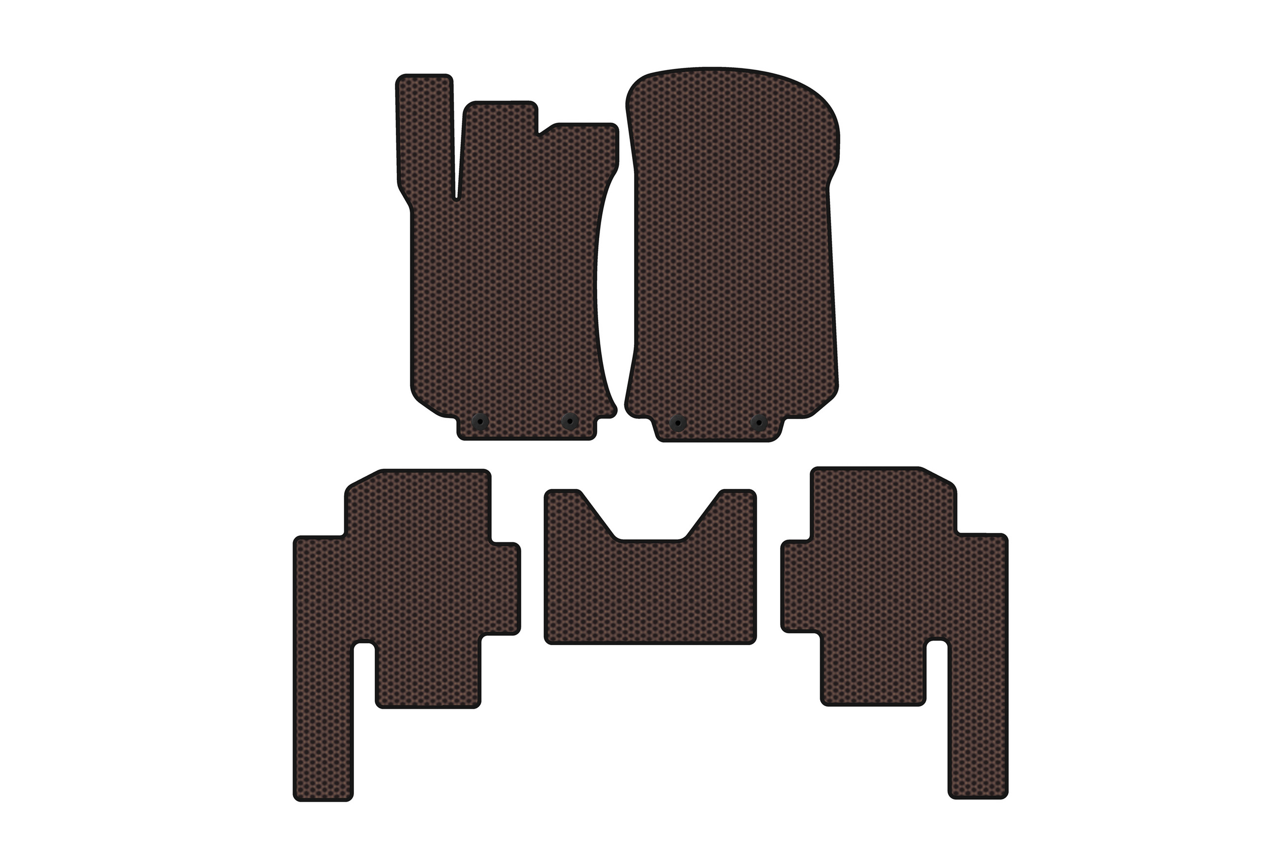 Гумові килимки Carsuit (2 ряди, коричневий)