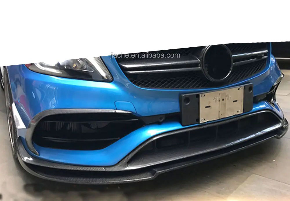 Передня лип накладка (для AMG-Line / A45 AMG HB 2016-2018, чорна) 3