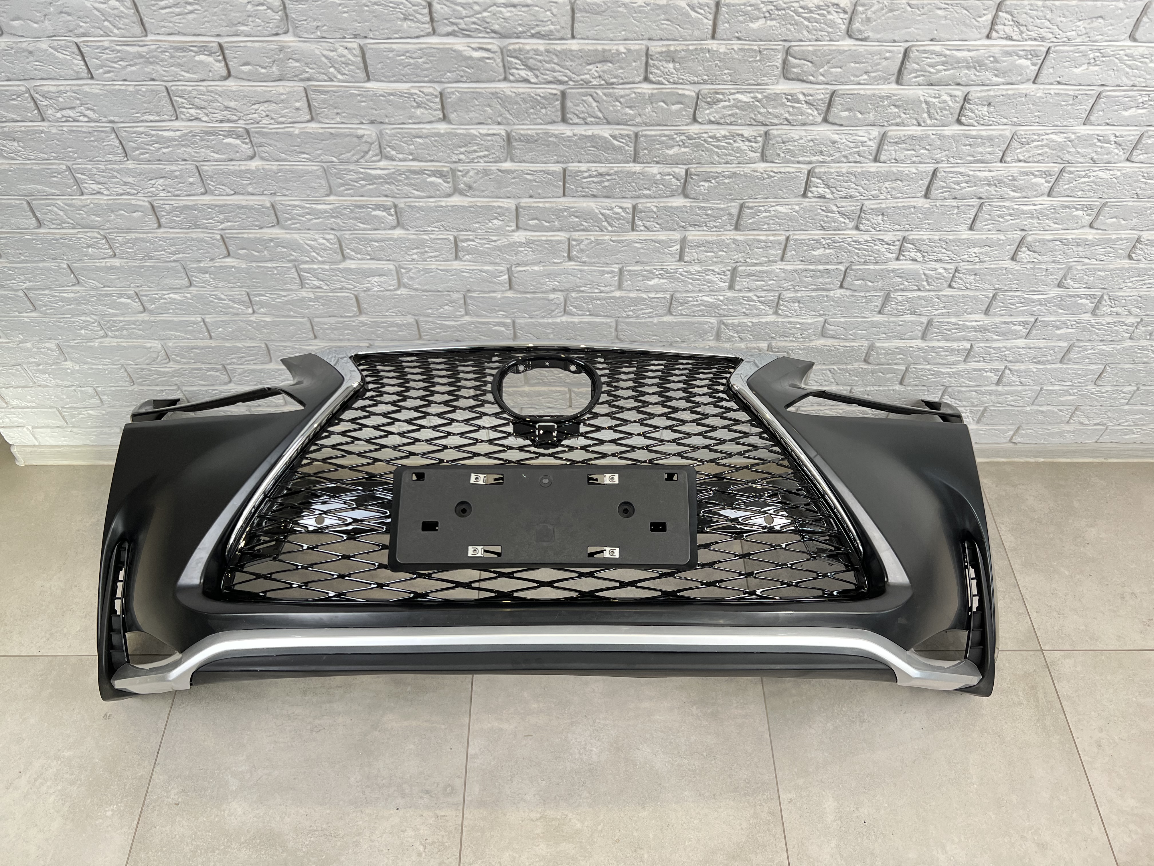Бампер передній F-Sport Lexus NX 2014-2016 (бампер, спідниця, решітка, хром) 5