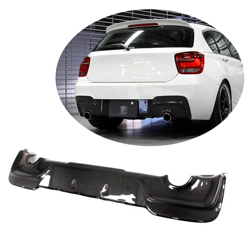 Дифузор заднього бампера (для M135i 2011-2015, Карбон)