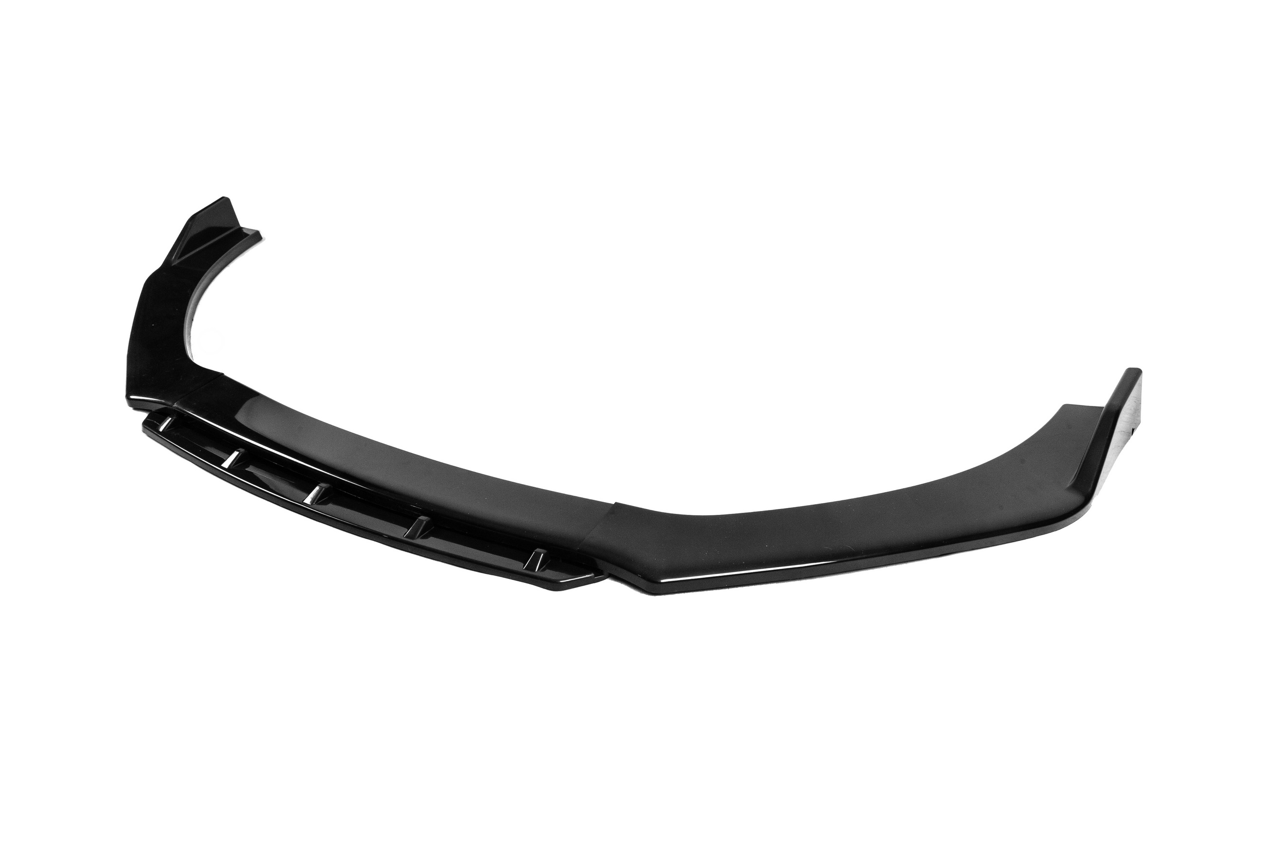 Універсальна передня Lip накладка Black V-2 (ABS, чорний глянець) 2