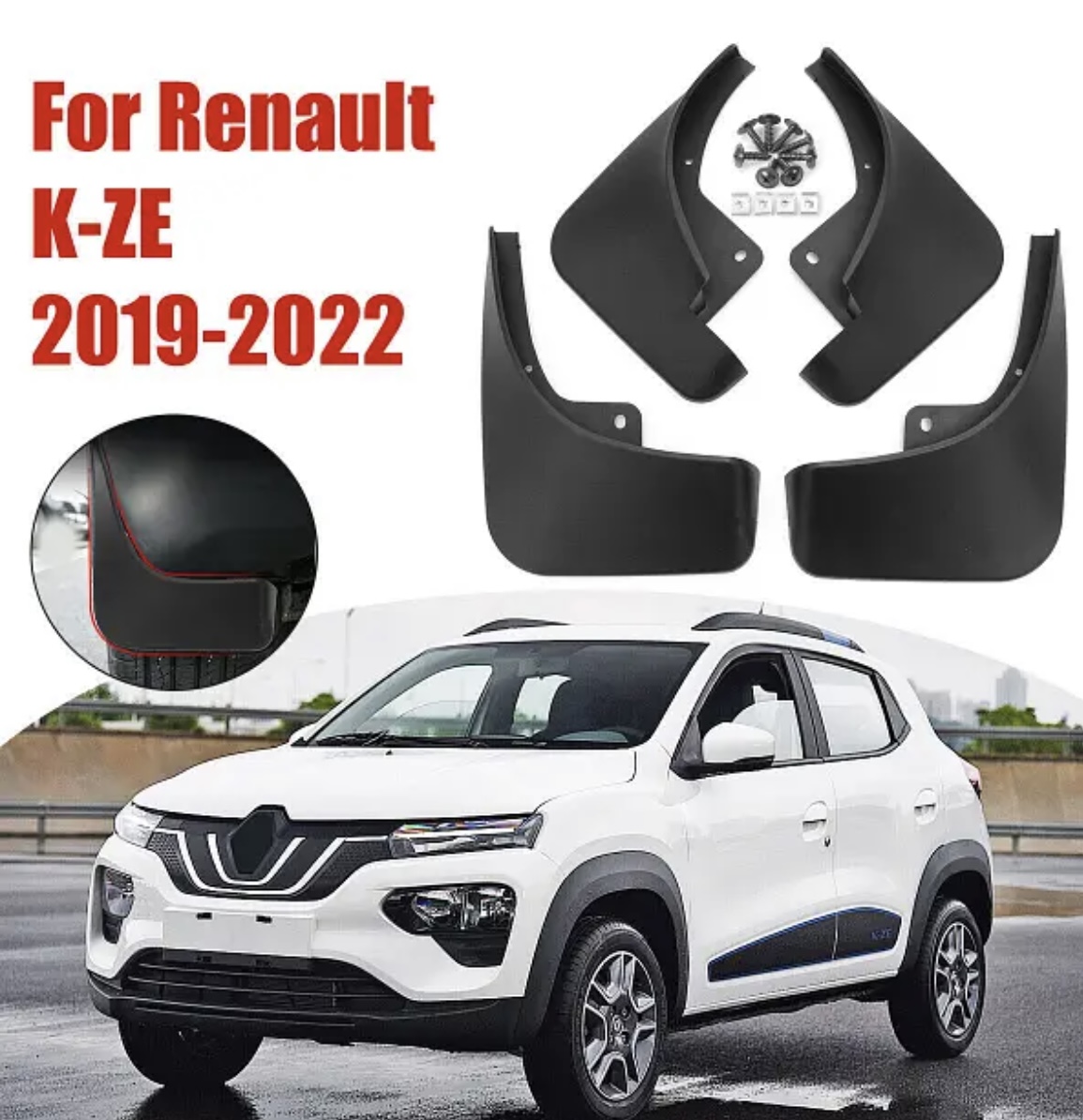 Бризковики Renault City K-ZE 2019+, комплект 4шт. 6