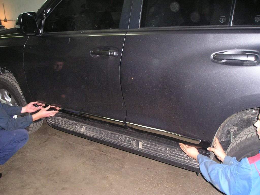 Молдінги на двері Toyota Land Cruiser Prado 150 / Lexus GX 460 колір чорний 6