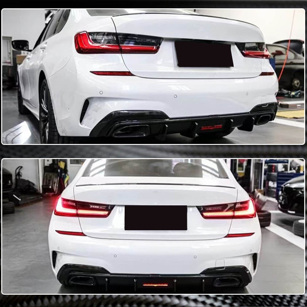 Дифузор заднього бампера V6 (для M-Sport 2018-2022, Карбон) 3