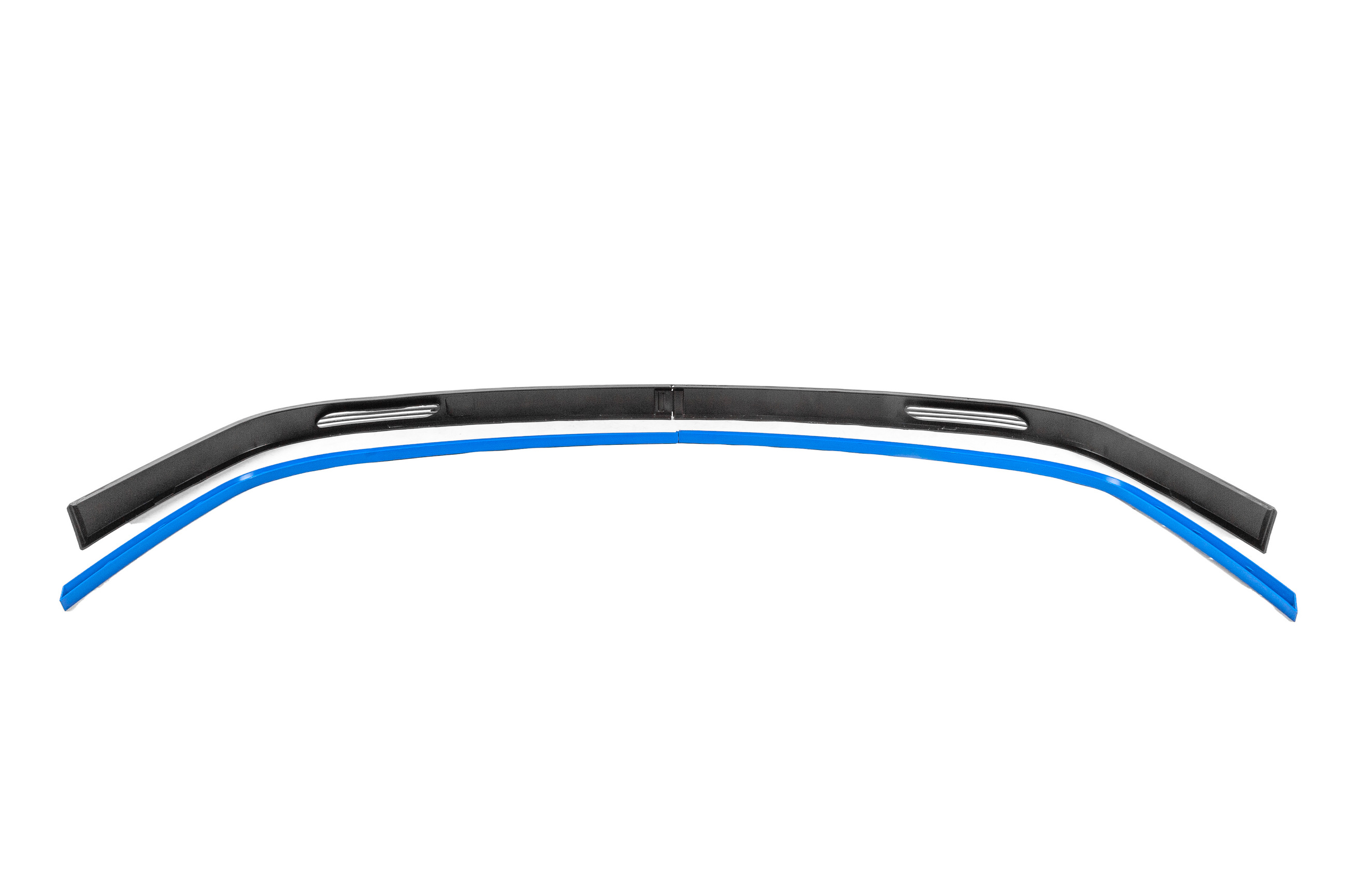 Універсальна передня Lip накладка Blue V-1 (ABS, чорний глянець) 6