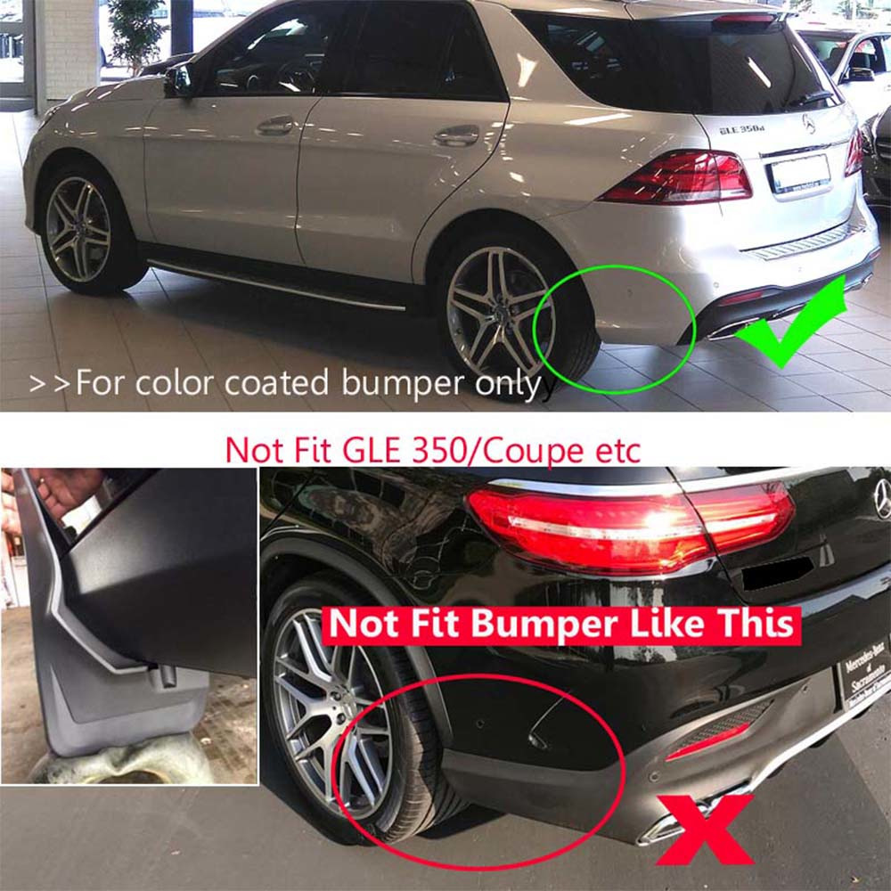 Задні бризковики для GLE W166 (бампер у кольорі) 2