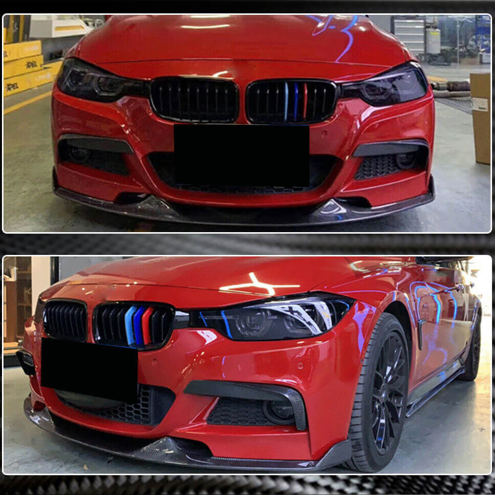 Накладка на передній бампер Lip Mad-Style (для F30 M-Sport, Карбон) 3