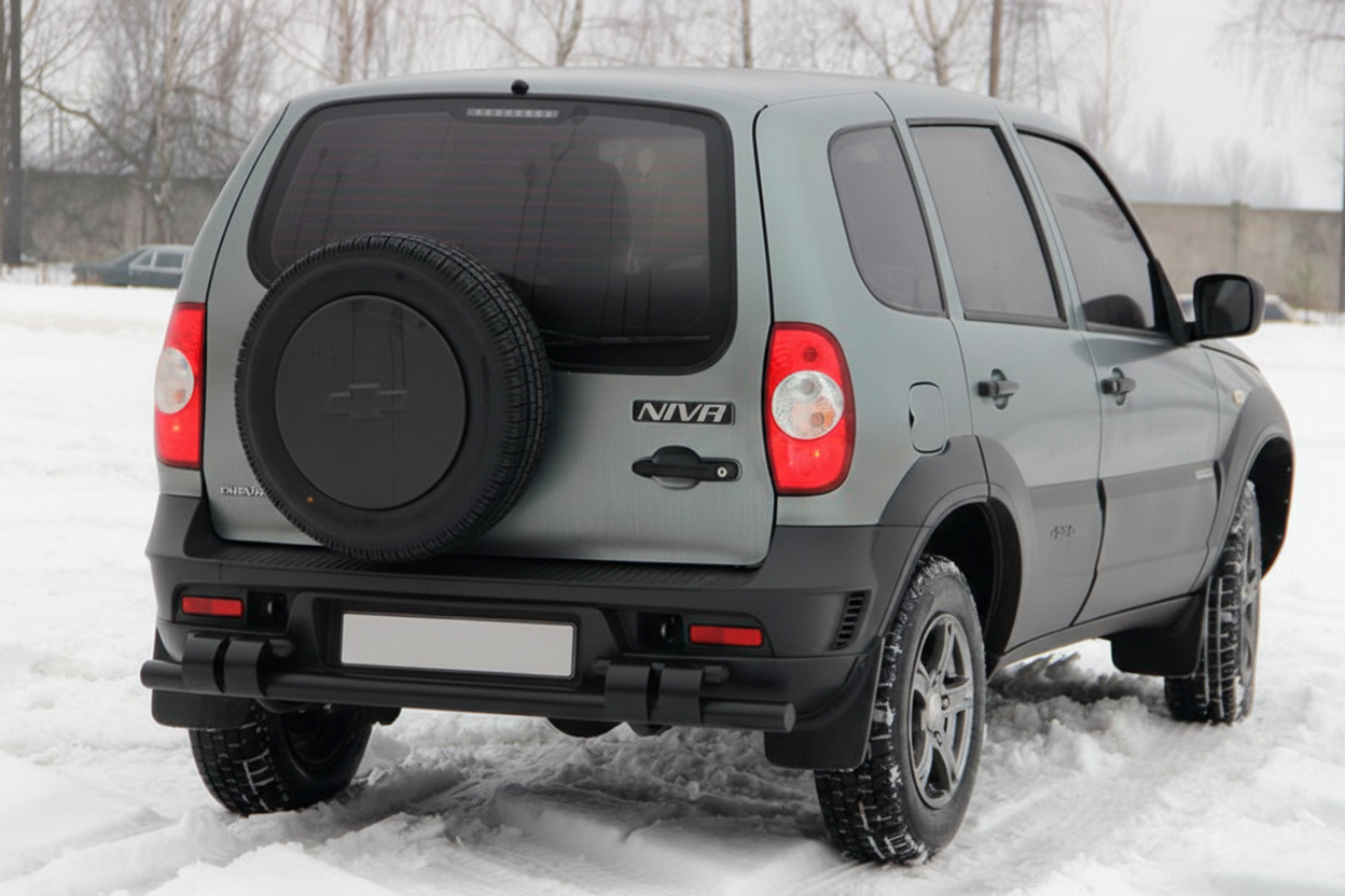Задня дуга AK015 Black (нерж.)