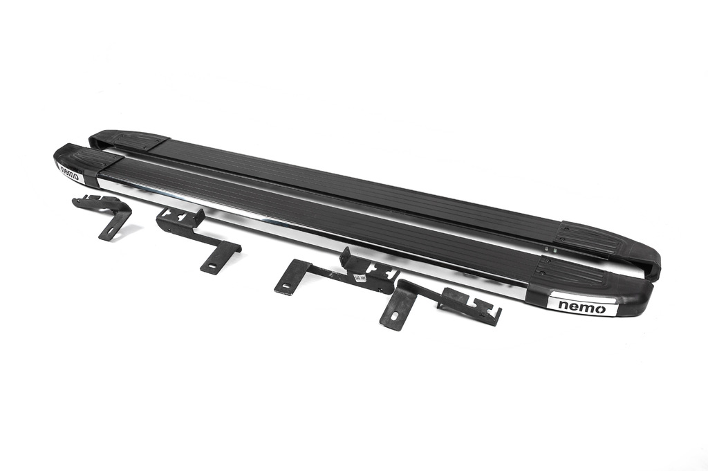Бокові пороги Omsa Black (2 шт., алюм.) 2