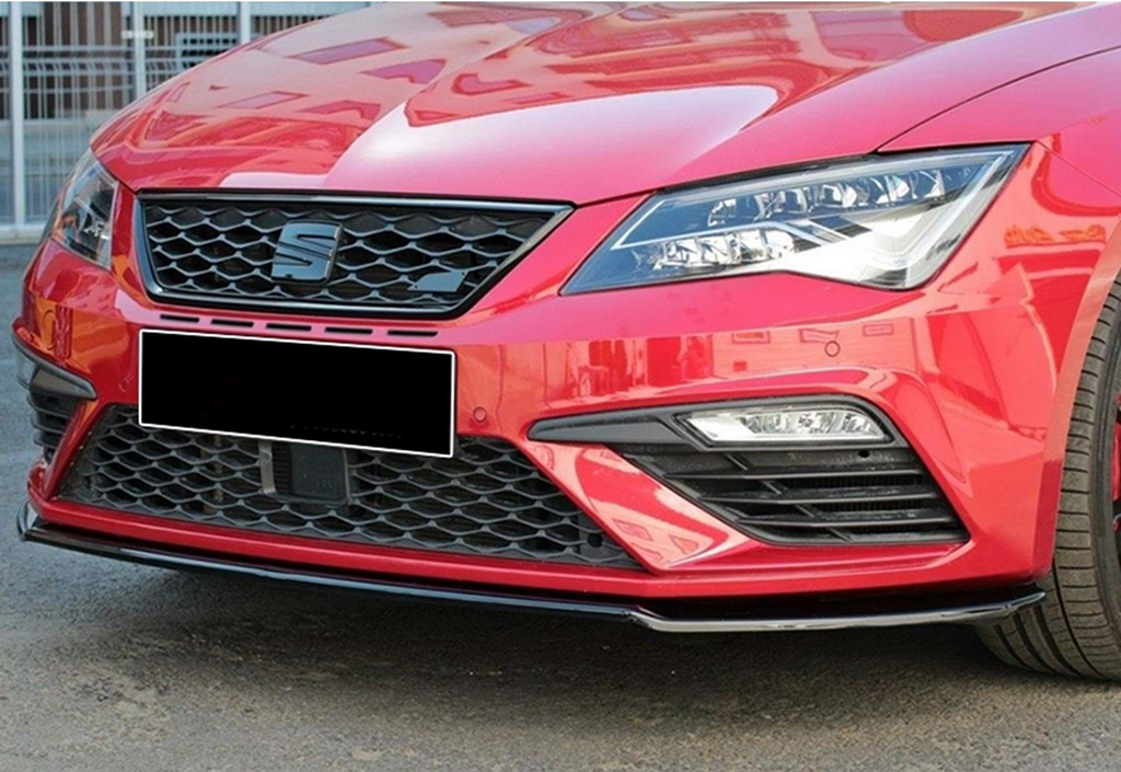 Передня Lip накладка (Cupra, 2017-2020, чорний глянець)