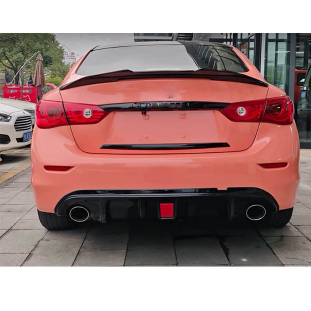 Дифузор заднього бампера V2 (для Q50 Base/Sport 2014-2017, Карбон) 2