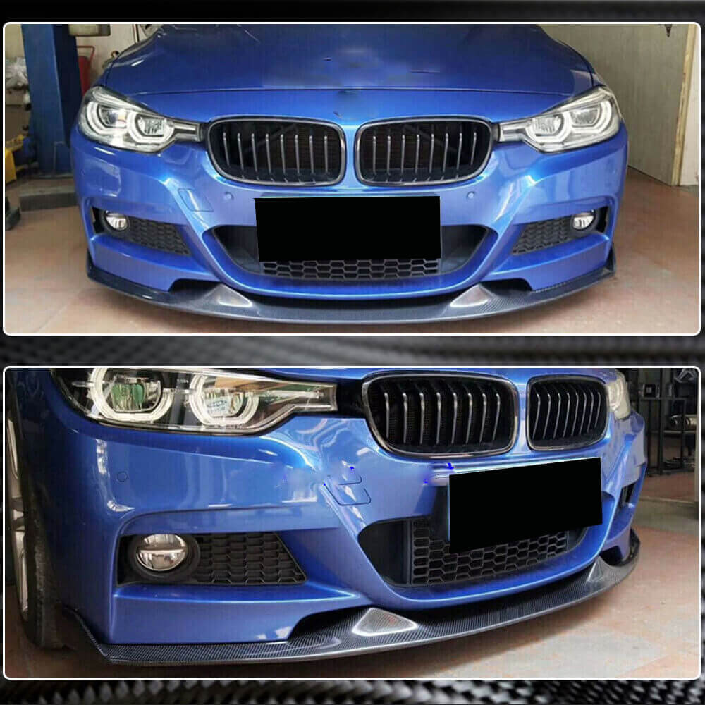 Накладка на передній бампер Lip Mad-Style (для F30 M-Sport, Карбон) 4