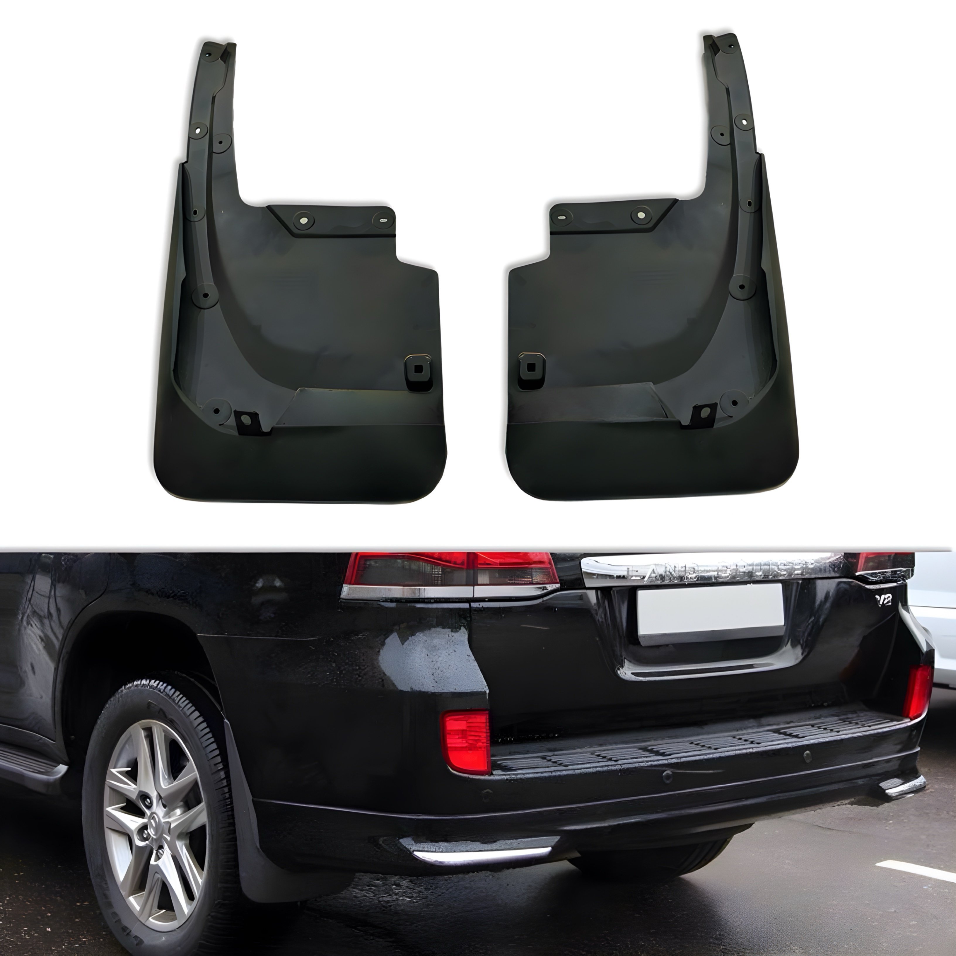 Бризковики задні Toyota Land Cruiser 200 2007-2015 під підницю обвіс Urban Sport, комплект 2шт.