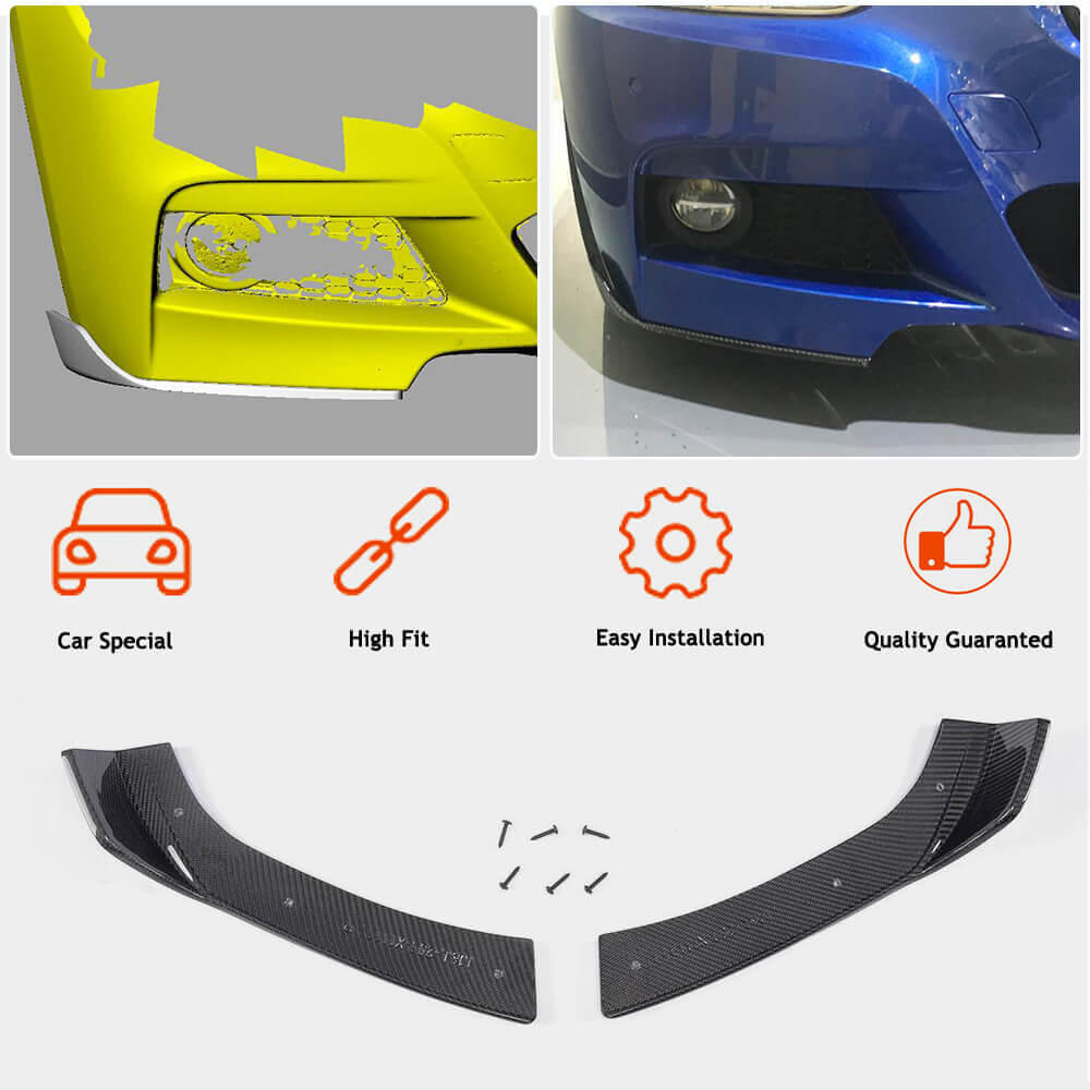 Накладки на передній бампер Flap (для F30 M-Sport, Карбон) 2