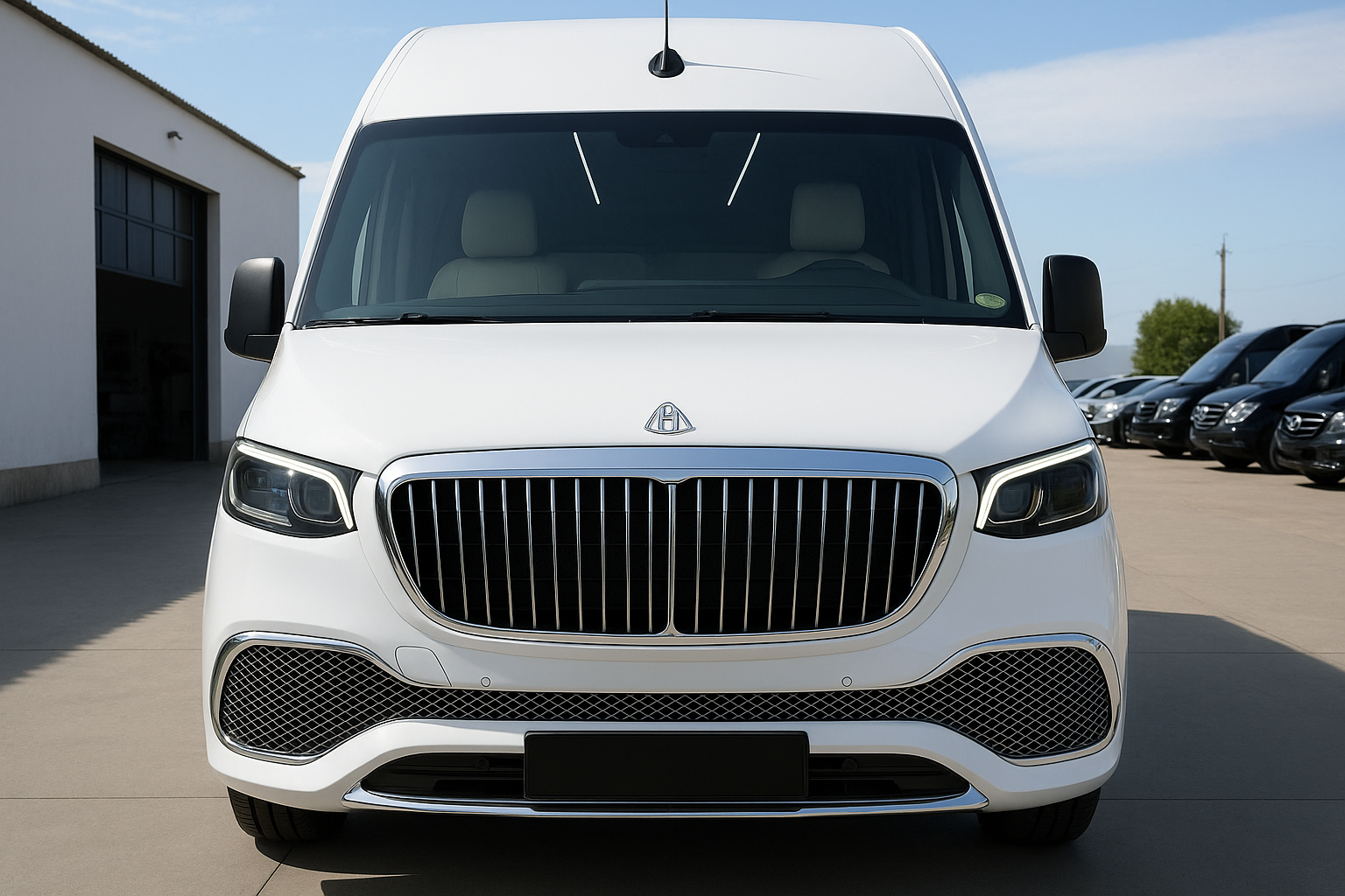 Передній бампер з решіткою (Maybach) 3