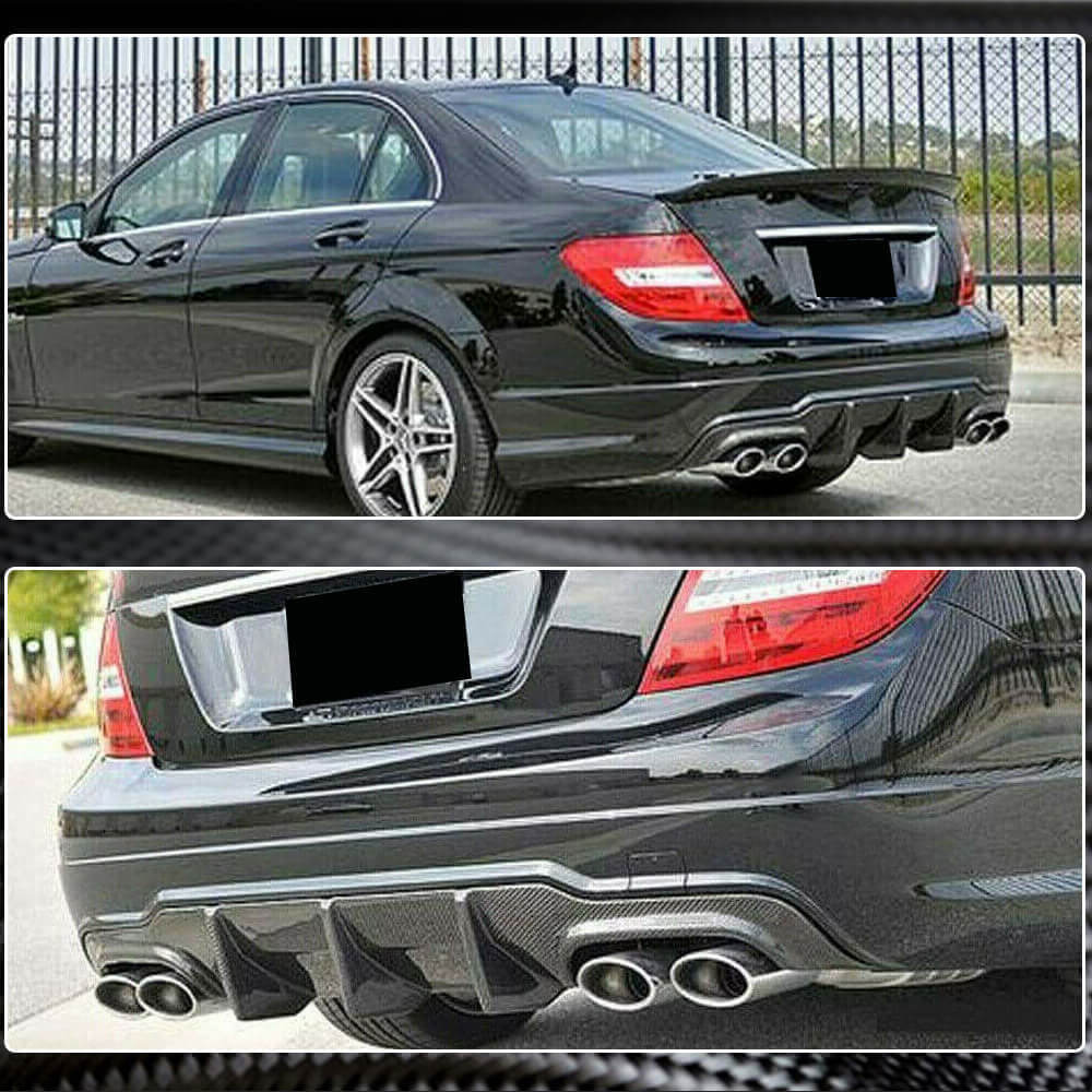 Дифузор заднього бампера V3 (для AMG SD/Coupe 2012-2014, Карбон) 4