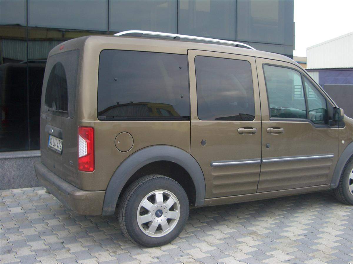 Рейлінги на дах модель CROWN Ford Transit Connect / Tourneo 2004-2015 КОРОТКА БАЗА, колір сірий мат 3