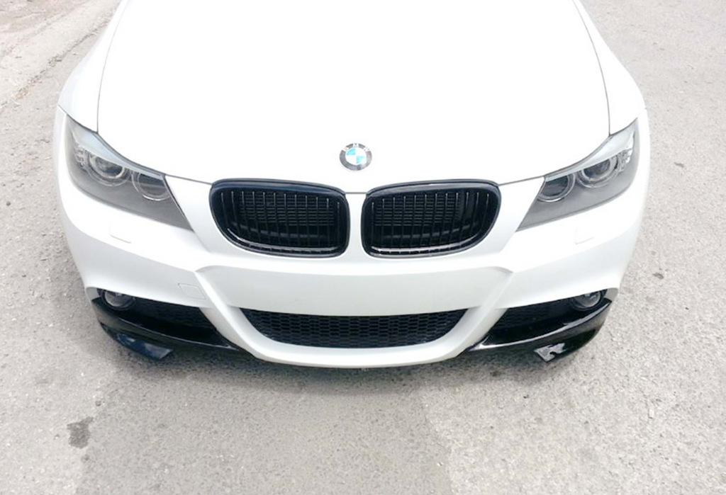 Передні Flap накладки (для E90 M-Sport 2008-2011, чорний глянець, 2 шт) 3