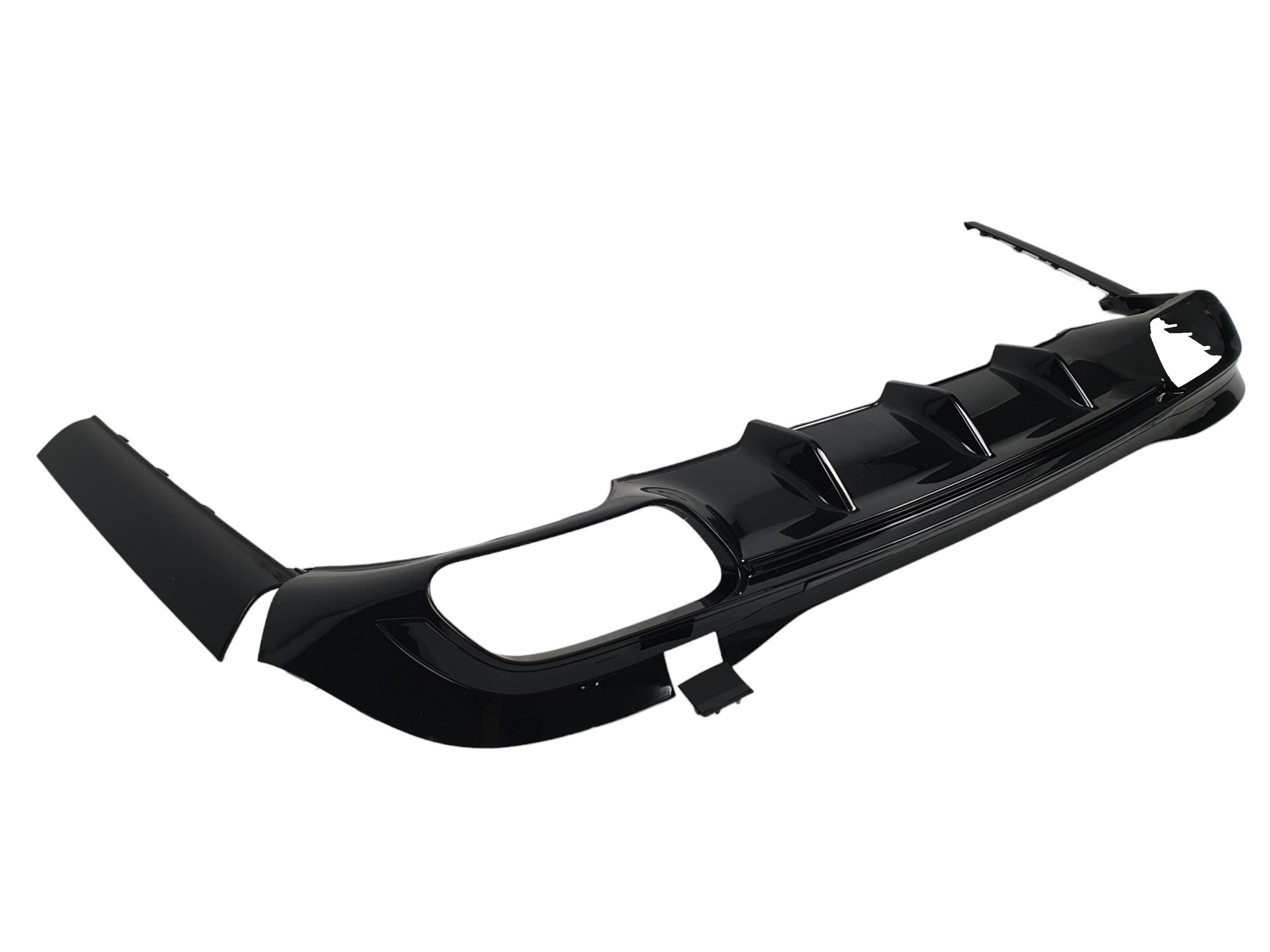 Дифузор (заднього бампера) Full Black / Chrome Pipe (стиль S63 AMG) на Mercedes-Benz S-Class W223 2020-2025 року 2