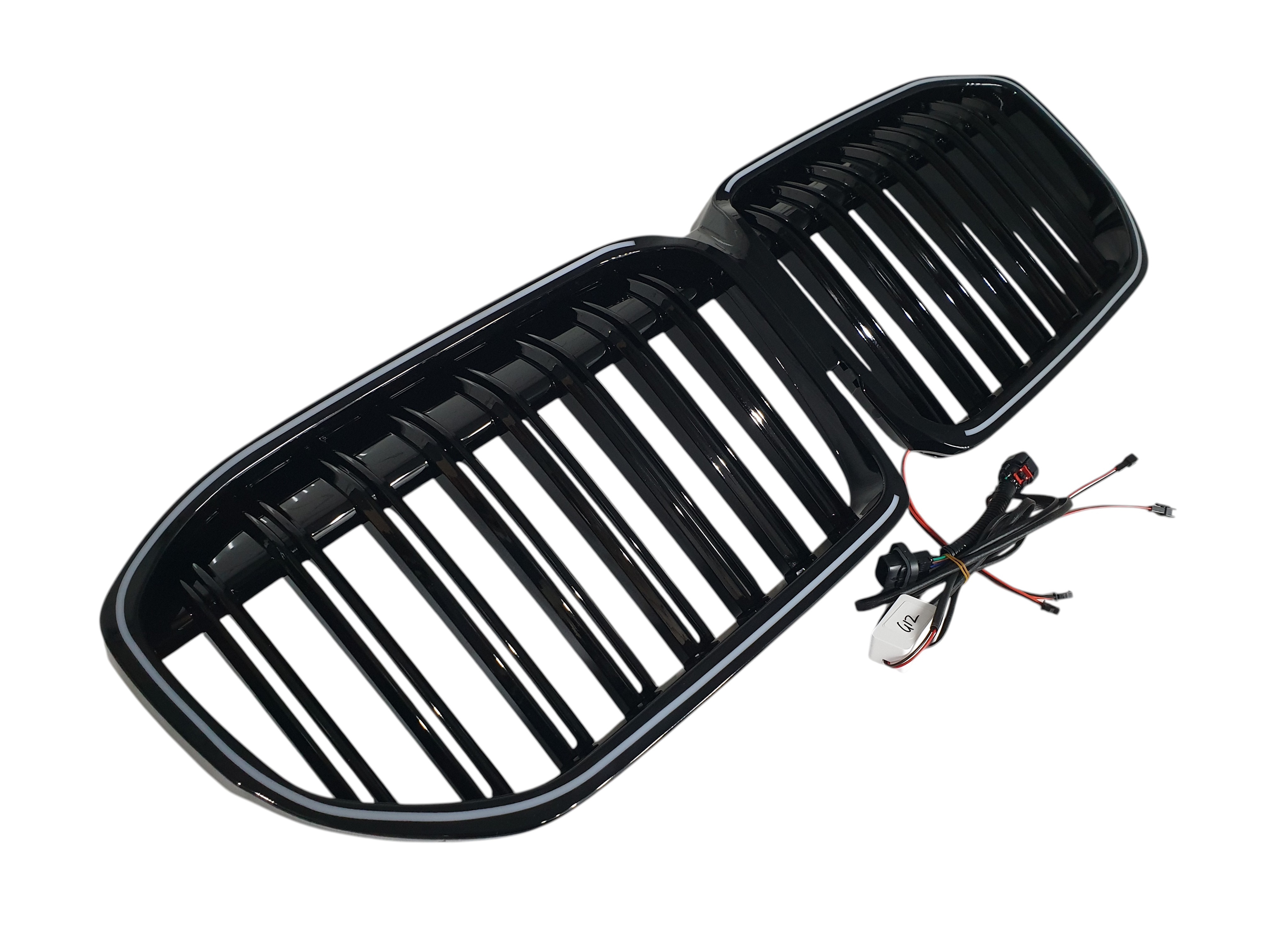 Ніздрі Чорний глянець LED (Iconic Glow) 2bar на BMW 7 Series G11 / G12 2019-2023 року 5